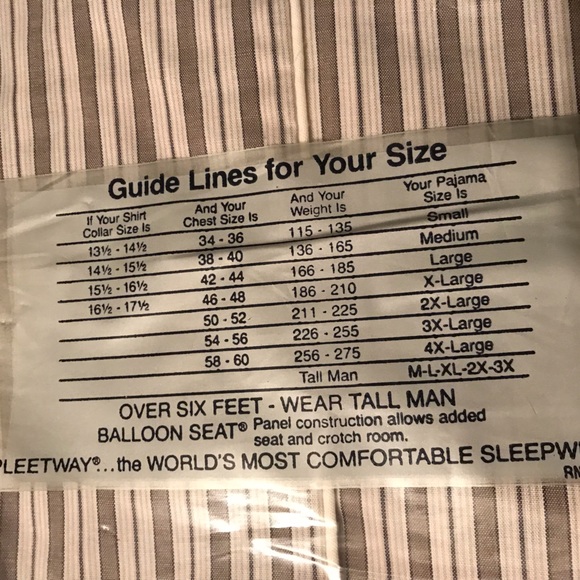 Men’s plus size pajama set. Button up top w/long sleeves & matching long pants - Picture 6 of 7